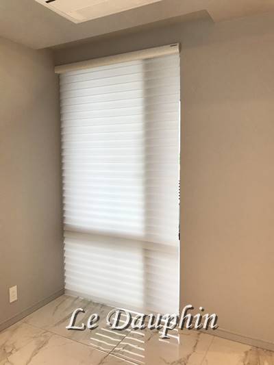 ハンターダグラス電動シルエットシェード パワービュー の施工例 東京都港区 自由が丘ルドファンのオーダーカーテン施工例