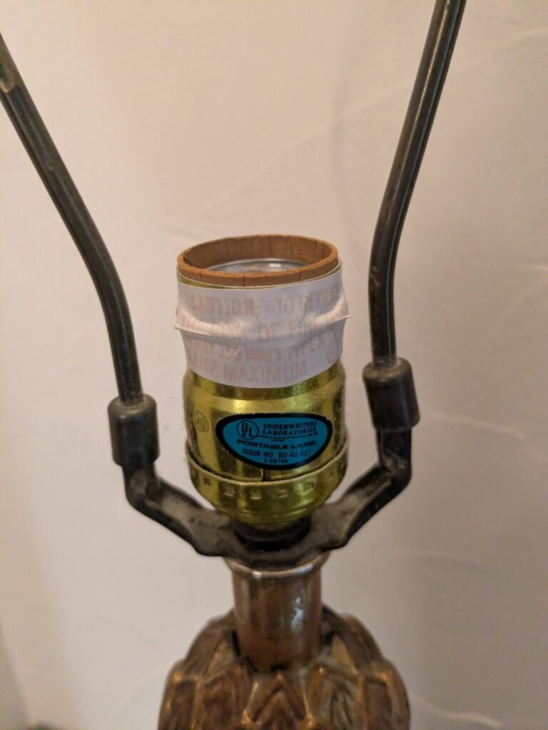 アンティーク照明 修理 スタンド 配線修理 ランプ ソケット